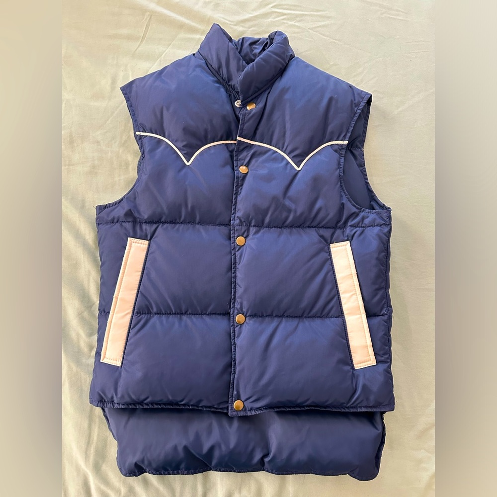 Navy Blue Oversized Puffer Vest